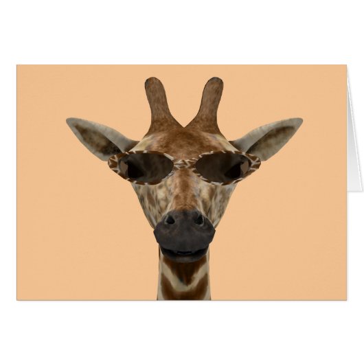 Funny Giraffe Incognito met rendabele zonnebrillen (Voorkant Horizontaal)