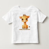 Funny Giraffe Living the High Life Kinder Shirts (Voorkant)