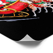 Funny Giraffe Lover Xmas Giraffe Santa Christmas S Poster (Hoek)