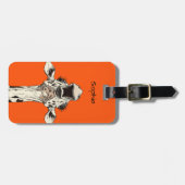 Funny Giraffe Luggage Tag Bagagelabel (Voorkant horizontaal)