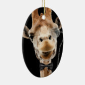 Funny Giraffe met Bowtie en Monocle Keramisch Ornament (Rechts)