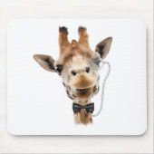 Funny Giraffe met Bowtie en Monocle Muismat (Voorkant)