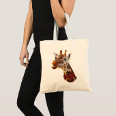 Funny Giraffe met Bowtie en Monocle Tote Bag (Voorkant (product))