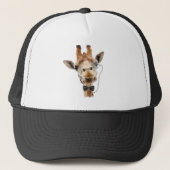 Funny Giraffe met Bowtie en Monocle Trucker Pet (Voorkant)