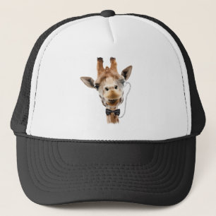 Funny Giraffe met Bowtie en Monocle Trucker Pet