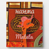 Funny Giraffe met coole tekst Hakuna Matata Fotoplaat (Voorkant)