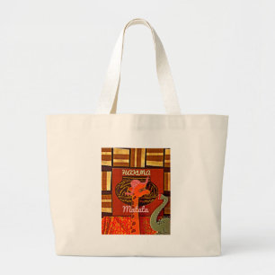 Funny Giraffe met coole tekst Hakuna Matata Grote Tote Bag