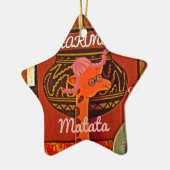 Funny Giraffe met coole tekst Hakuna Matata Keramisch Ornament (Links)