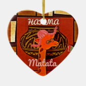 Funny Giraffe met coole tekst Hakuna Matata Keramisch Ornament (Voorkant)