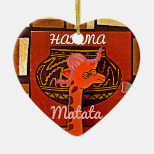 Funny Giraffe met coole tekst Hakuna Matata Keramisch Ornament