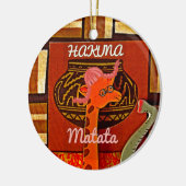 Funny Giraffe met coole tekst Hakuna Matata Keramisch Ornament (Links)