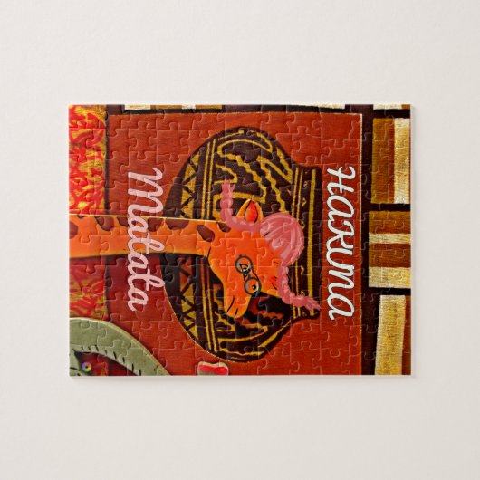 Funny Giraffe met coole tekst Hakuna Matata Legpuzzel (Horizontaal)