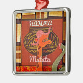 Funny Giraffe met coole tekst Hakuna Matata Metalen Ornament (Links)