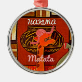 Funny Giraffe met coole tekst Hakuna Matata Metalen Ornament (Voorkant)