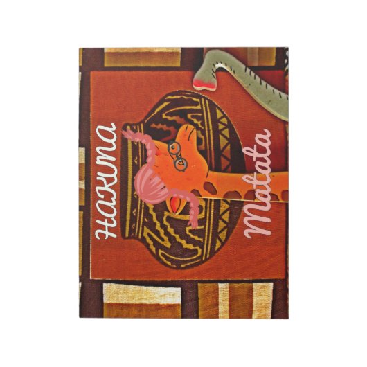 Funny Giraffe met coole tekst Hakuna Matata Notitieblok (Linkerzijde)