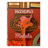 Funny Giraffe met coole tekst Hakuna Matata Notitieboek (Voorkant)