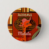 Funny Giraffe met coole tekst Hakuna Matata Ronde Button 5,7 Cm (Voorkant)