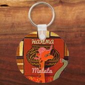 Funny Giraffe met coole tekst Hakuna Matata Sleutelhanger (Voorkant)