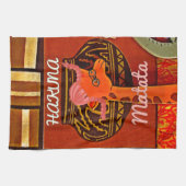 Funny Giraffe met coole tekst Hakuna Matata Theedoek (Horizontaal)