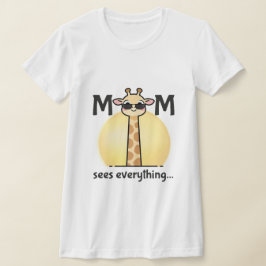 Funny Giraffe Mom Life Graphic Tee T-shirt
