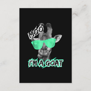Funny Giraffe Moo Im a Goat Cute Zoo Animal Gift Informatiekaartje