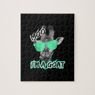 Funny Giraffe Moo Im a Goat Cute Zoo Animal Gift Legpuzzel