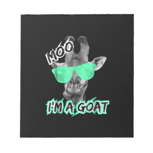 Funny Giraffe Moo Im a Goat Cute Zoo Animal Gift Notitieblok