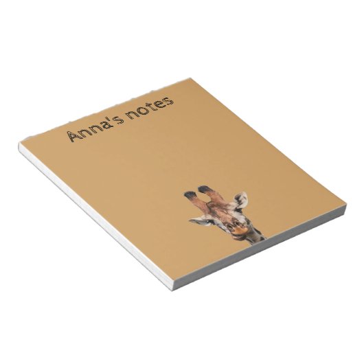 Funny giraffe notitieblok (Schuin)