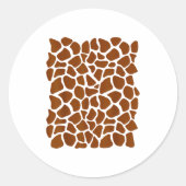 Funny Giraffe Pattern Lazy Halloween Costume  Ronde Sticker (Voorkant)
