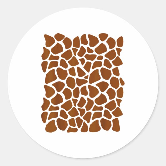 Funny Giraffe Pattern Lazy Halloween Costume Ronde Sticker (Voorkant)