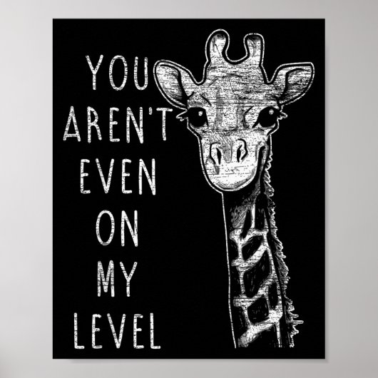 Funny Giraffe Poster (Voorkant)