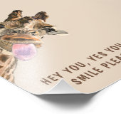 Funny Giraffe Poster Hey You Smile Please (Hoek)