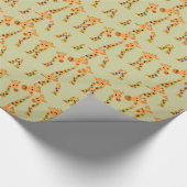 Funny Giraffe Primitive Art Wrapping Paper Cadeaupapier (Hoek)