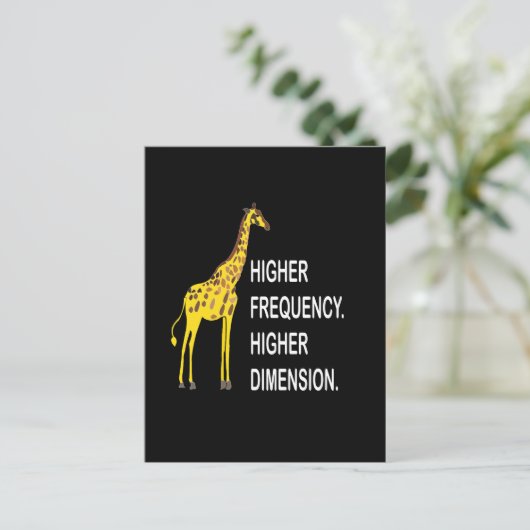 Funny Giraffe Pun Briefkaart (Staand voorkant)