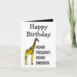 Funny Giraffe Pun Happy Birthday Kaart