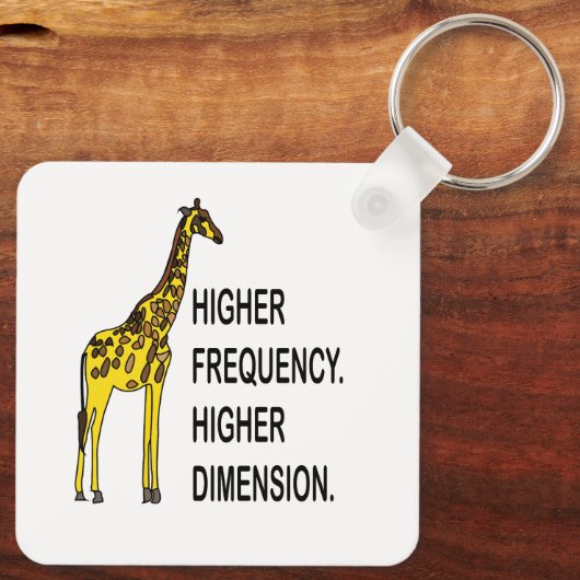 Funny Giraffe Pun Sleutelhanger (Achterkant)
