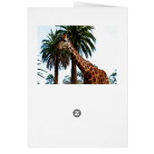 Funny Giraffe Raspberry, Birthday Kaart (Achterkant)