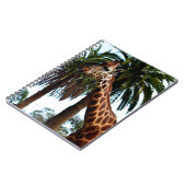 Funny Giraffe Raspberry Notitieboek (Linkerzijde)