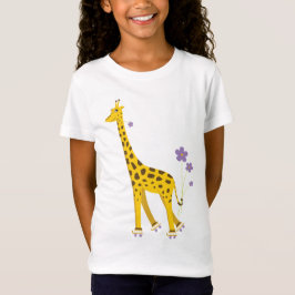 Funny Giraffe Roller Skating T-shirt