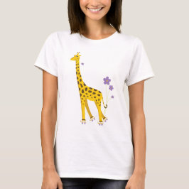 Funny Giraffe Roller Skating T-shirt