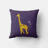 Funny Giraffe Roller Skating Violet Children's Kussen (Achterkant)