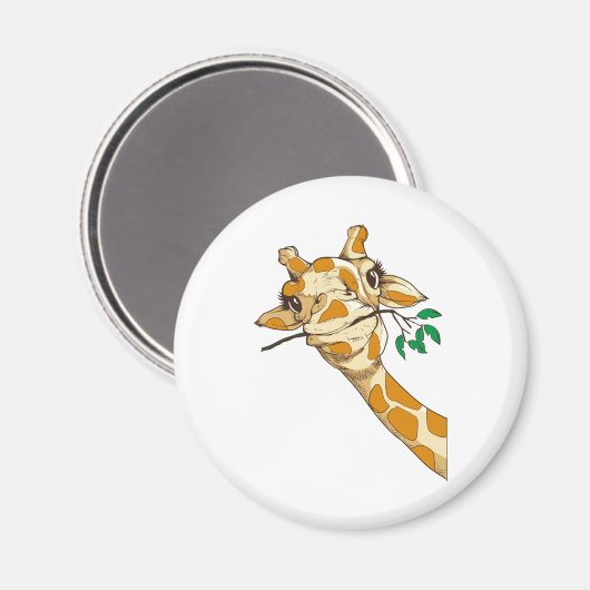 Funny Giraffe Safari Zoo Animal Love Giraffes Magneet (Voorkant / Achterkant)