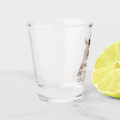 Funny Giraffe Shot Glass Cheers - Aangepaste tekst Shot Glas (Links)