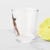 Funny Giraffe Shot Glass Cheers - Aangepaste tekst Shot Glas (Rechts)