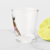Funny Giraffe Shot Glass Cheers - Aangepaste tekst Shot Glas (Rechts)