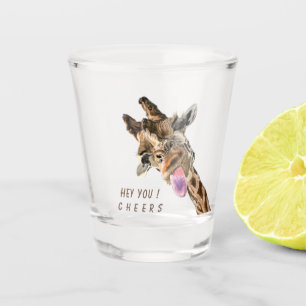 Funny Giraffe Shot Glass Cheers - Aangepaste tekst Shot Glas