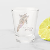 Funny Giraffe Shot Glass Smile - Aangepaste tekst Glas (Achterkant)