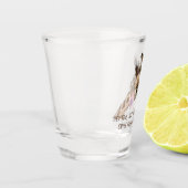 Funny Giraffe Shot Glass Smile - Aangepaste tekst Glas (Links)