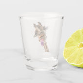 Funny Giraffe Shot Glass Smile - Aangepaste tekst Glas (Achterkant)