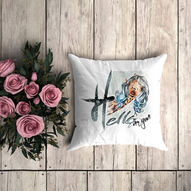 Funny giraffe Sierkussen (Creator heeft geüpload)